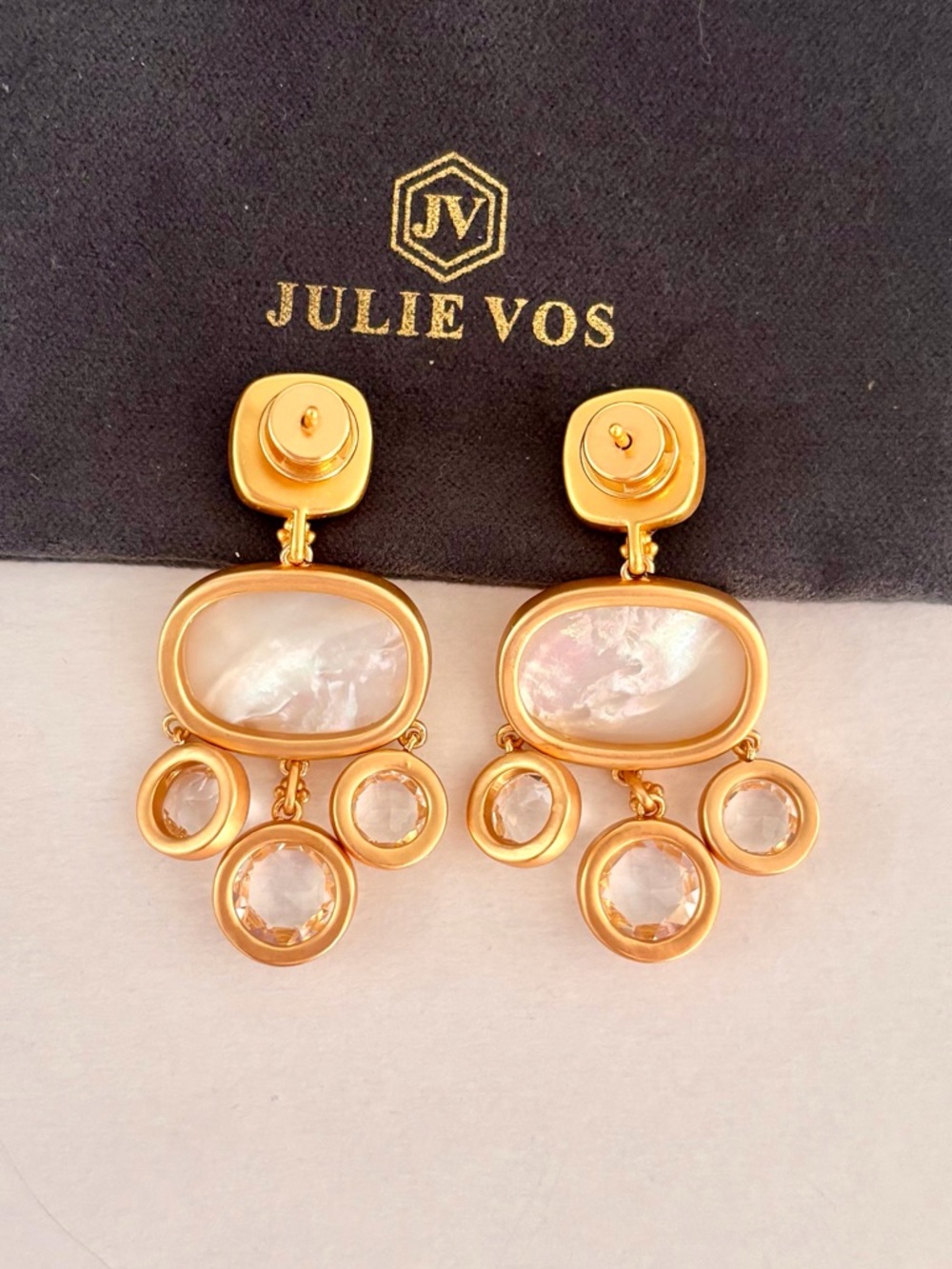 NWOT Julie Vos Kaleidoscopes Chandelier Earring - Picture 5 of 5